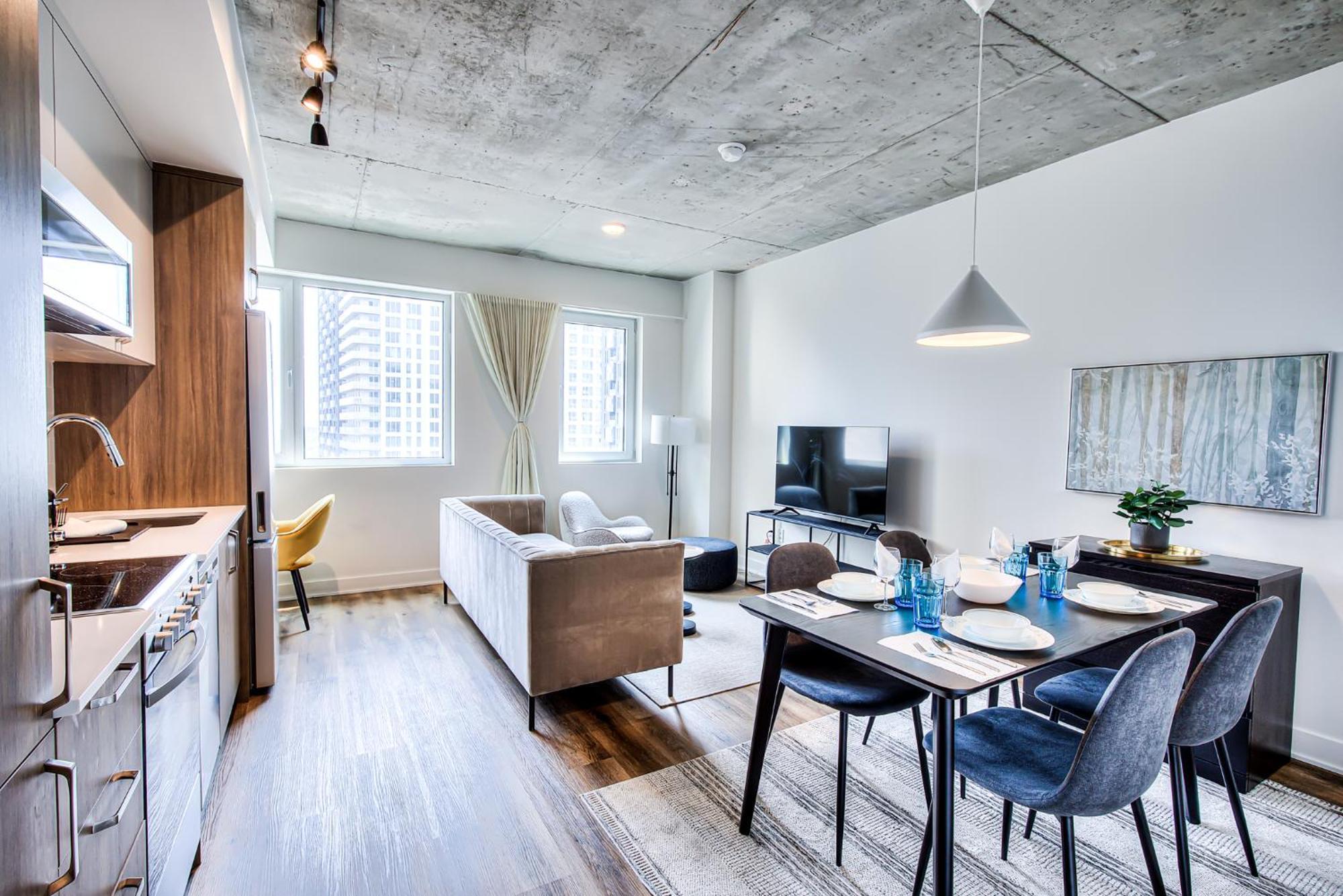Apartamento 2Br+Gym For Vip Corporate & Students Downtown Mtl Montreal Exterior foto